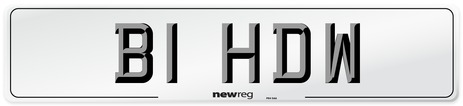 B1 HDW Number Plate from New Reg